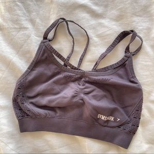 Gymshark Grey purple sports bra 
Size Small SOLD